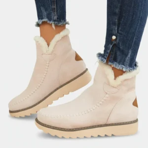 Bottines d'hiver fourrées antidérapantes pour femme