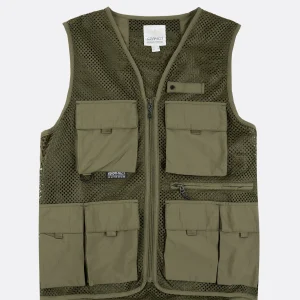 GONE FISHING VEST ARMY GREEN