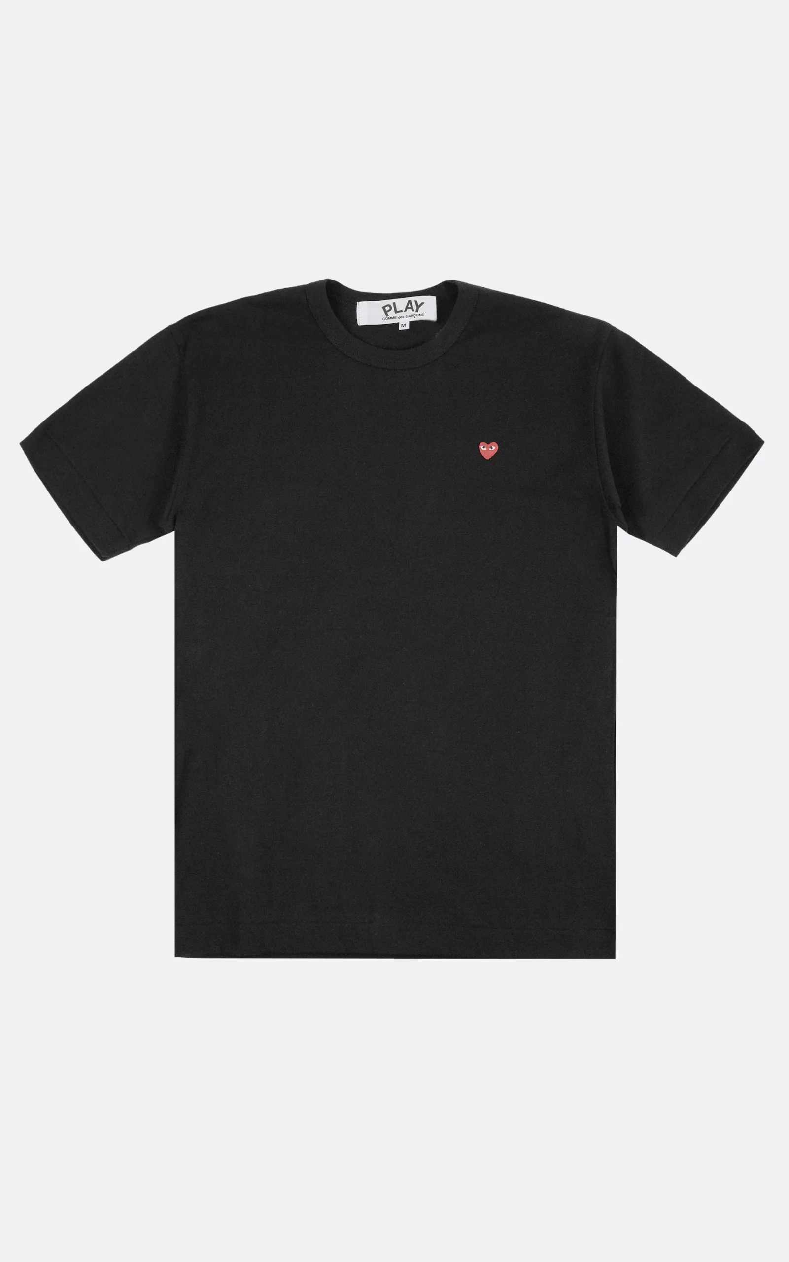 PLAY CDG T-SHIRT-BLACK/SMALL RED HEART EMBLEM