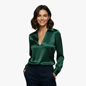 Blouse élégante en satin pour femme