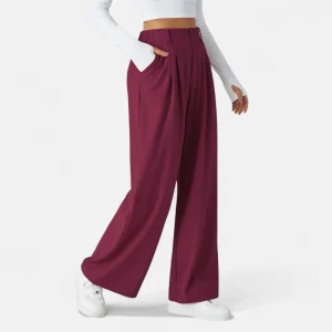 Amarendi | Pantalon Femme De Travail Classique À Jambes Larges