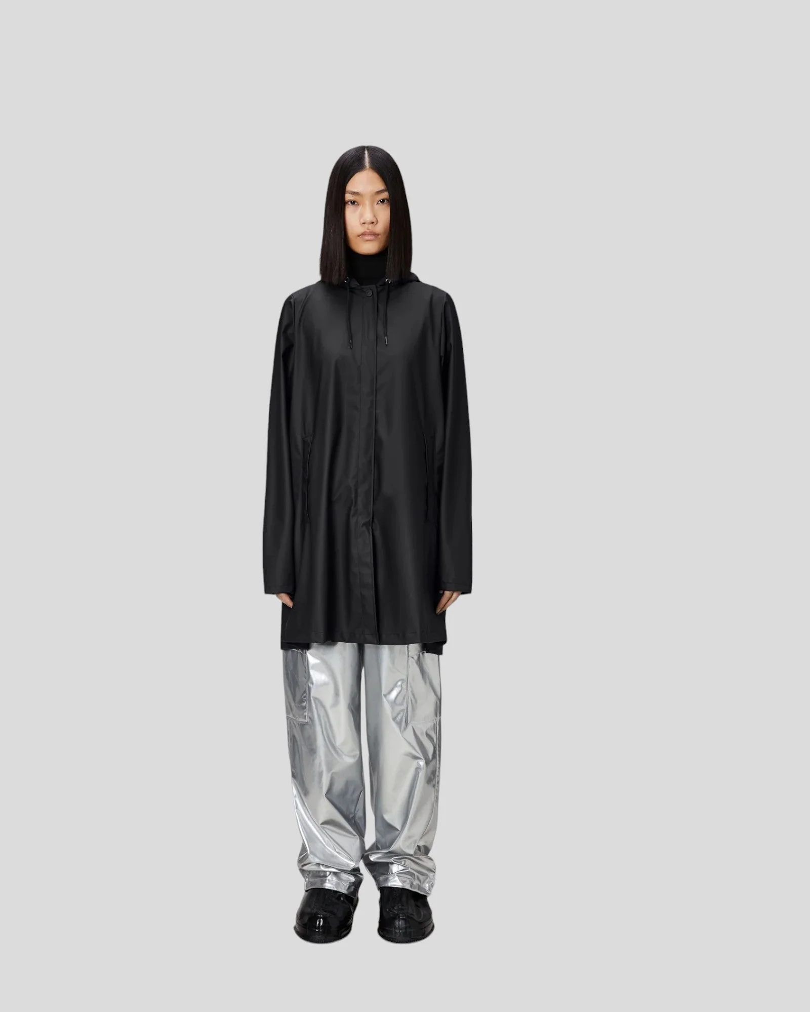 Rains || A-Line W Jacket - Black – Image 2