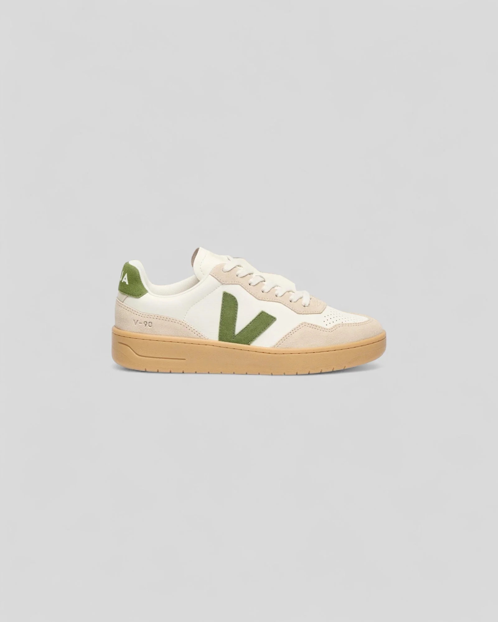 Veja || V-90 Leather - Pure Kiwi Almond Natural - M'