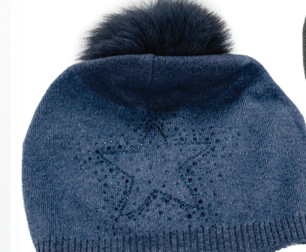 TUQUE ETOILE POMPOM FOURRURE