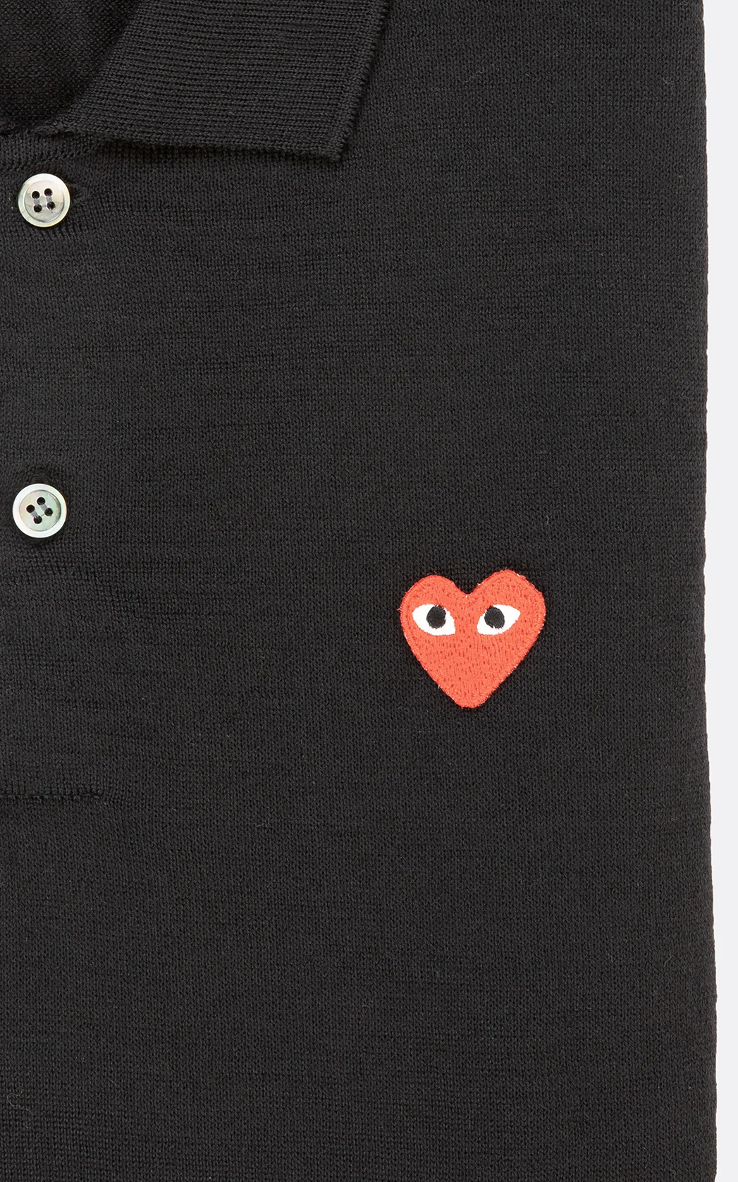 PLAY CDG SWEATER BLACK/RED HEART EMBLEM – Image 3