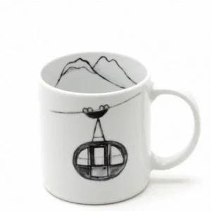 MUG NOIR/BLANC SKI 11 OZ