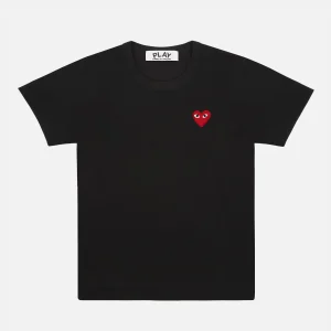PLAY CDG T-SHIRT BLACK/RED HEART EMBLEM
