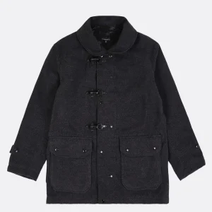 SHORT DUFFLE JACKET CHARCOAL MELTON
