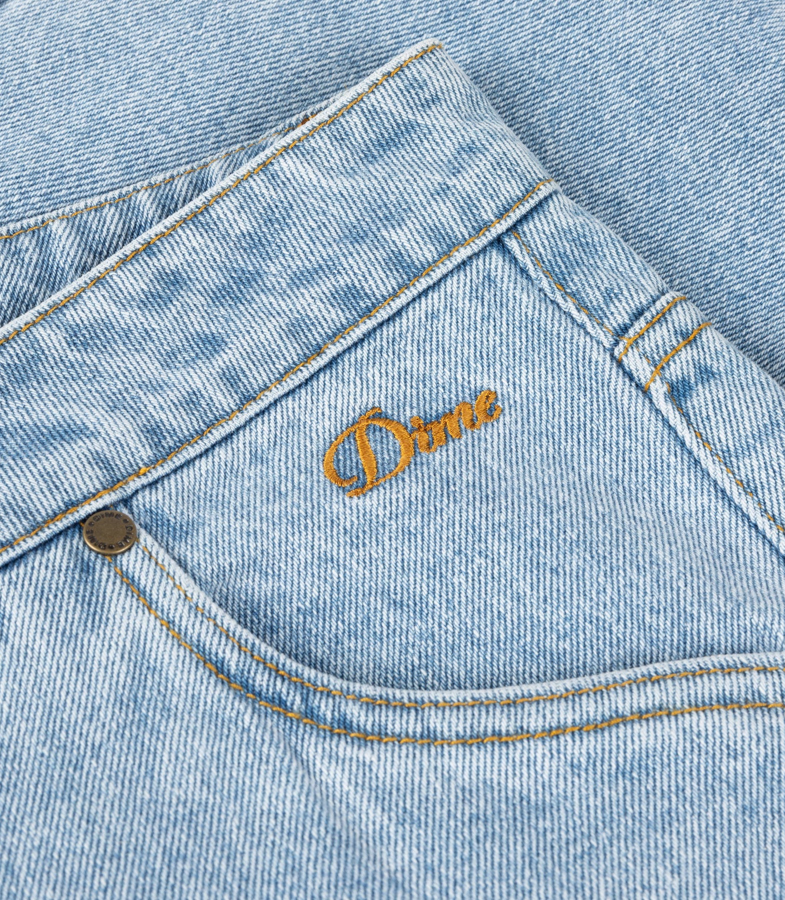 CARPENTER DENIM SHORT BLUE WASHED – Image 2