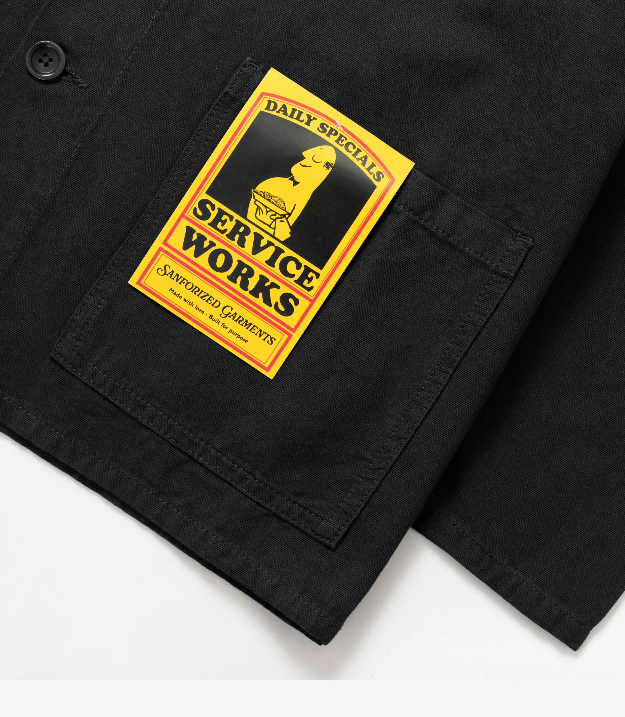 CANVAS CHORE SHIRT BLACK – Image 6