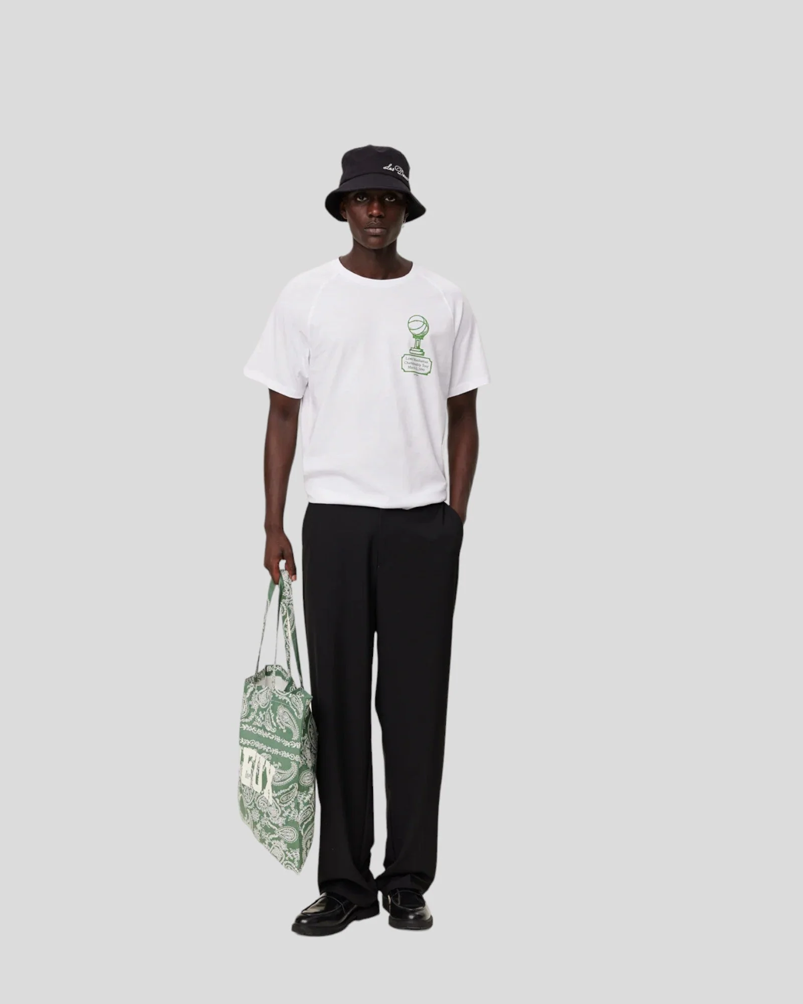 Les Deux || Tournament T-shirt - White/ Vintage Green – Image 3