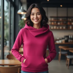 Pull à capuche asymétrique à manches longues