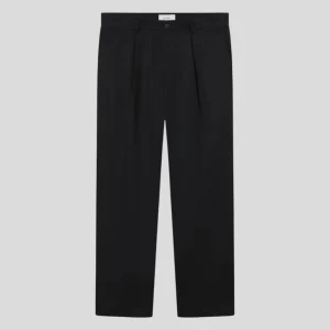 Les Deux || Reece Pleated Heavy Twill Pants - Black