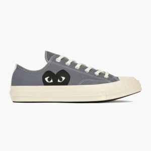 PLAY CONVERSE HALF BLACK HEART ALL STAR '70 LOW SNEAKERS GREY