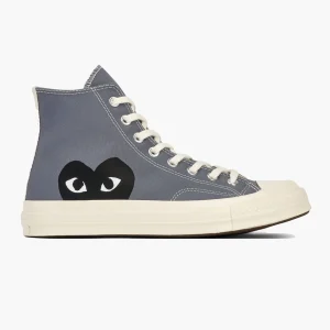 PLAY CONVERSE HALF BLACK HEART ALL STAR '70 HIGH SNEAKERS GREY
