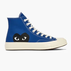 PLAY CONVERSE HALF BLACK HEART ALL STAR '70 HIGH SNEAKERS BLUE