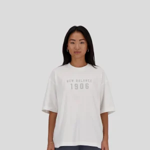 New Balance ||Iconic Collegiate Jersey Oversized T-Shirt - White