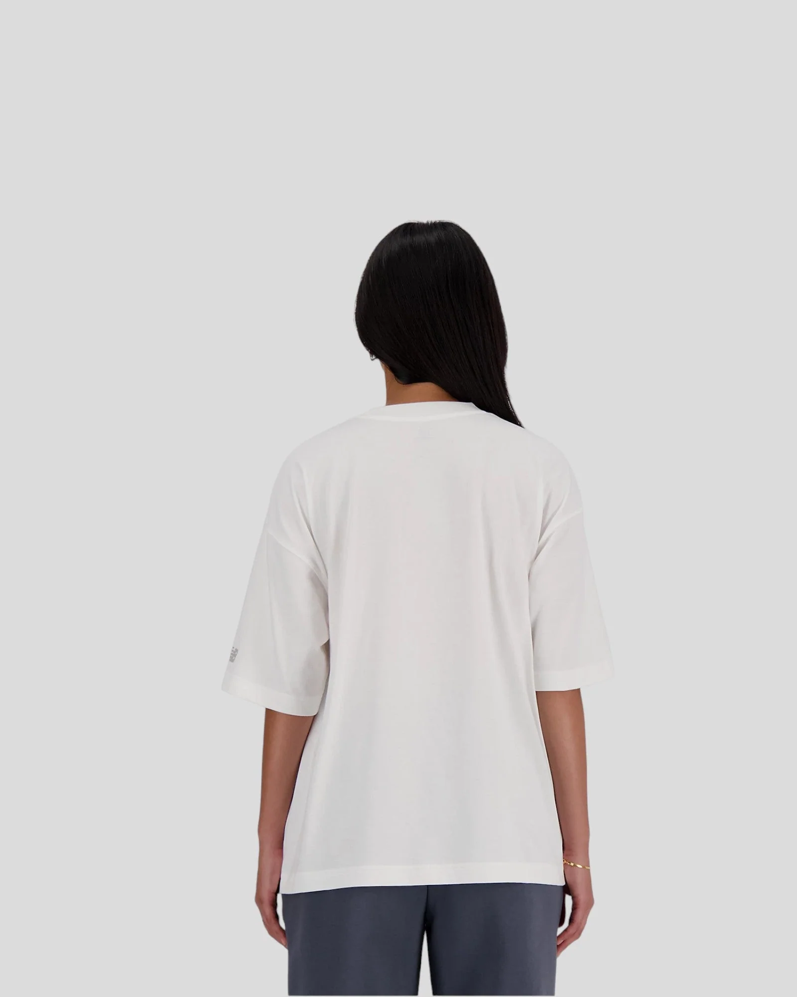 New Balance ||Iconic Collegiate Jersey Oversized T-Shirt - White – Image 2